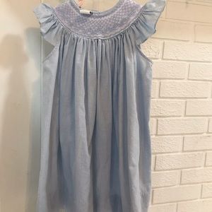 The Bailey Boys smocked blue dress
